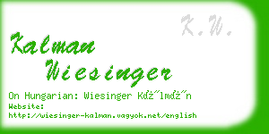 kalman wiesinger business card